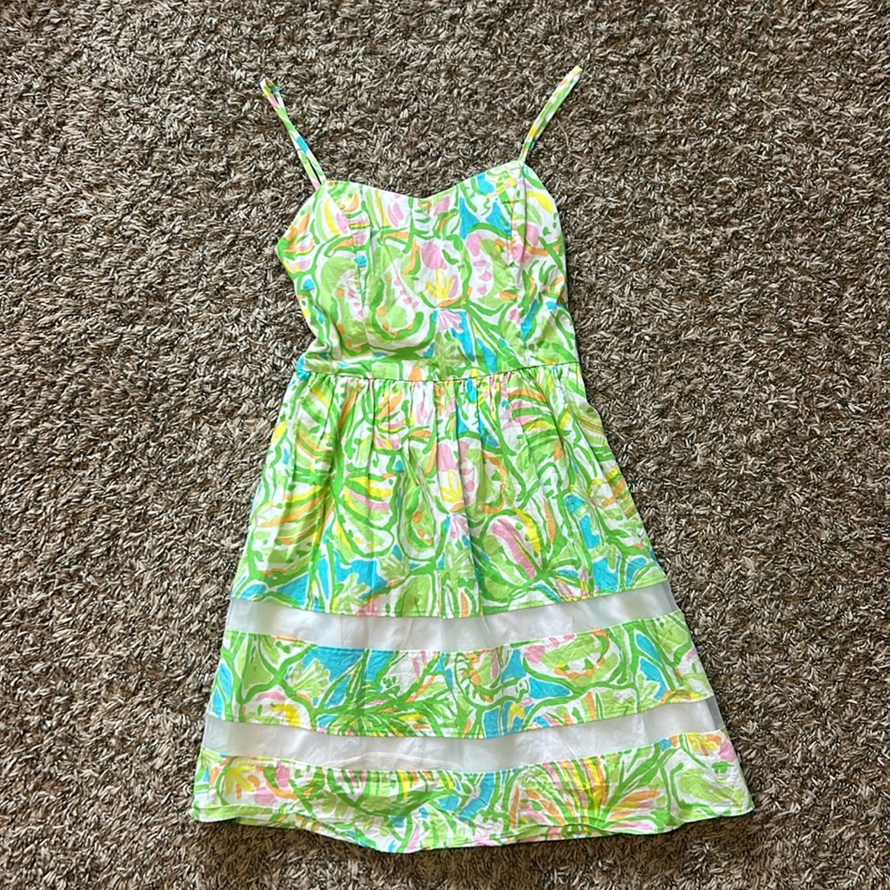 Lilly pulitzer a-line dress in elephant ears size 00